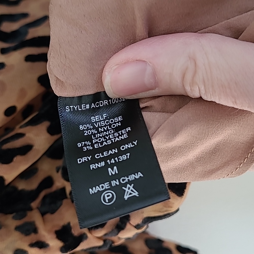 ASTR The Label Nikita Burnout Leopard Print Ruched Mini Dress Med NWT Mob Wife - Picture 12 of 14